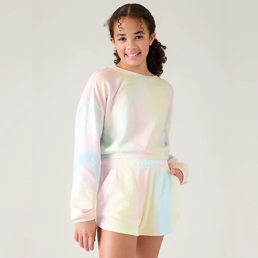 Athleta Girl Sundown Cropped Sweatshirt